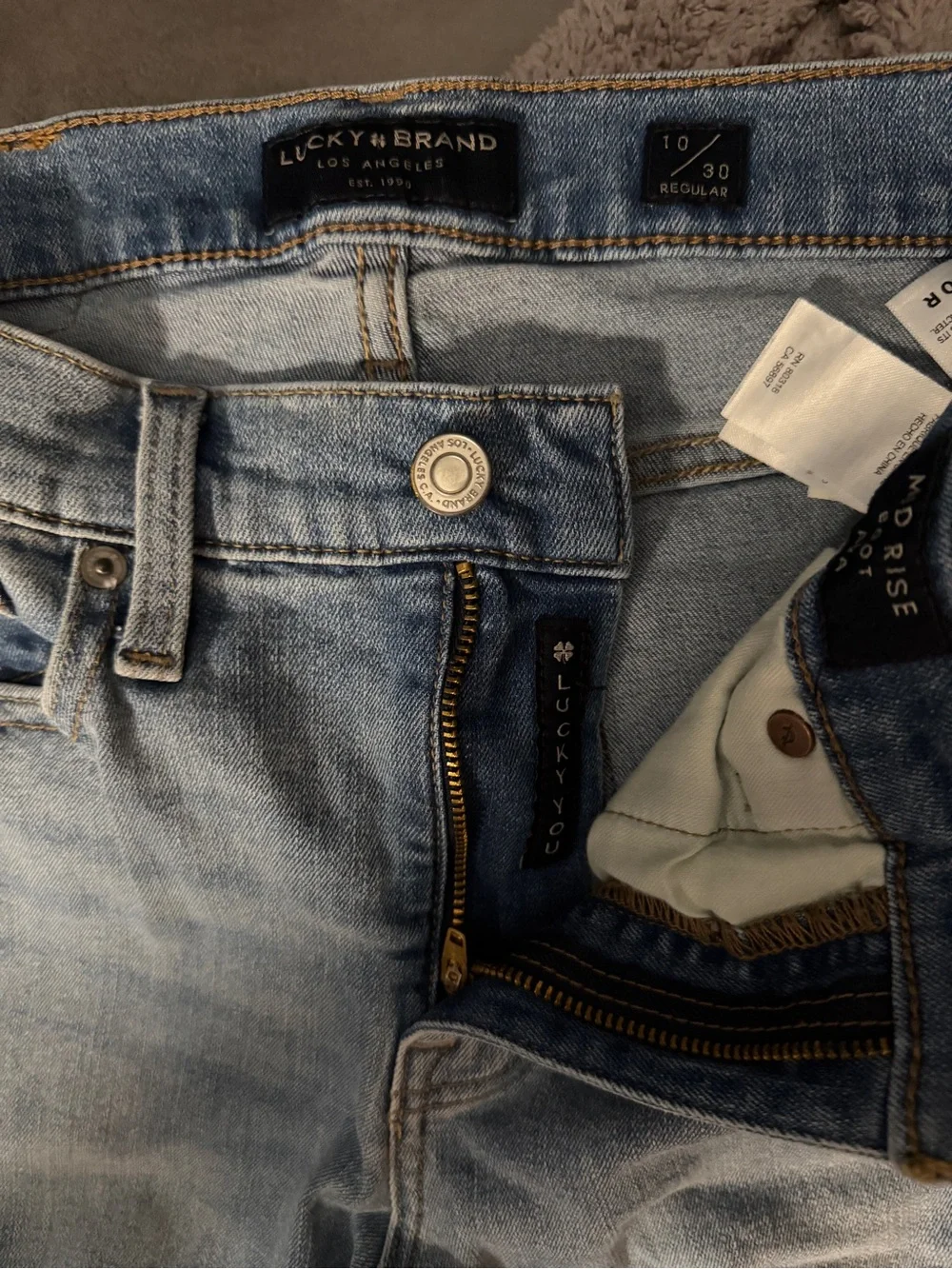 Lucky Brand Ava Mid Rise Boot jeans